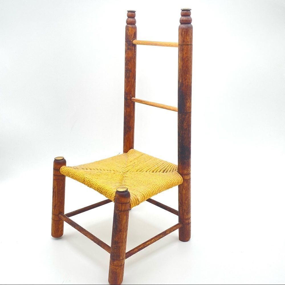 VTG Vintage Dollhouse Ladder Back Shaker Chair